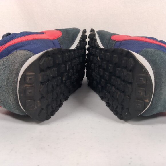 Nike Waffle Trainer Shoes Women 10.5 Midnight Blue Red Swoosh Running Sneakers - Picture 14 of 16